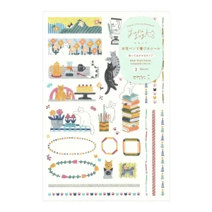 Yuru Log Sticker 2 Sheets Cat